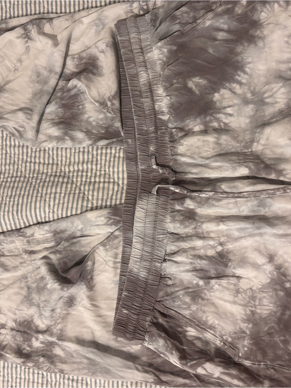 Gray Tie-Dye womens Jogger Pants and shirt bundle